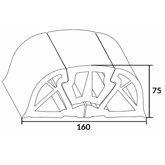 PROFILO BUMPER 160 BIANCO MT 2