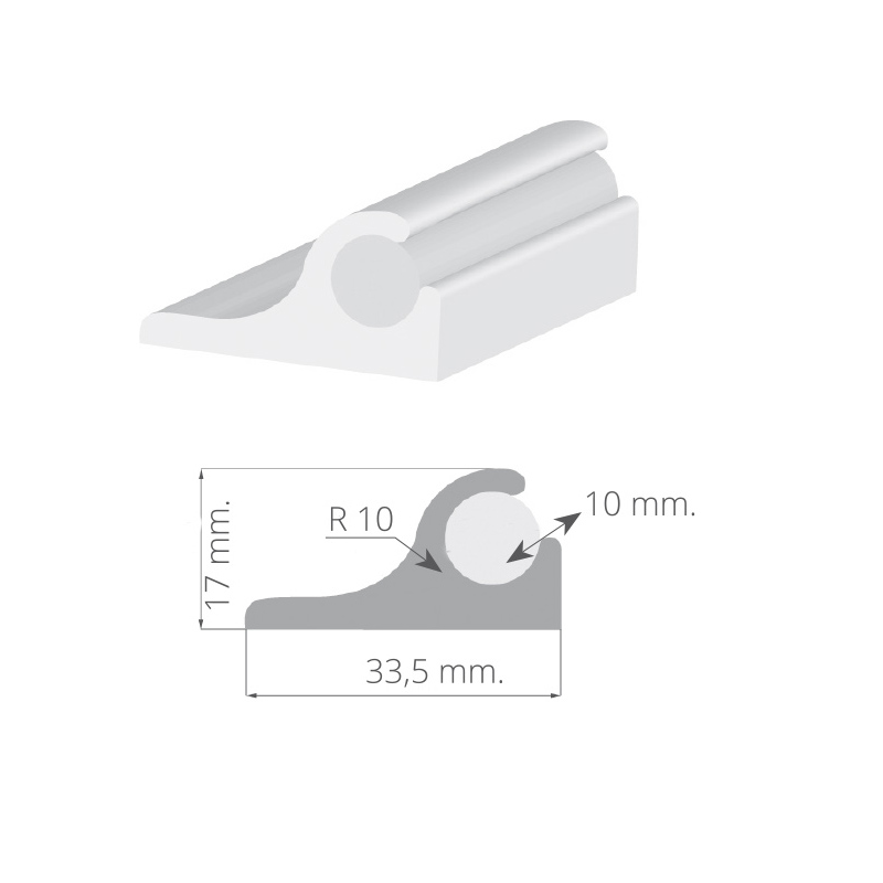 PROFILO IN PVC PER CUSCINERIA MT4