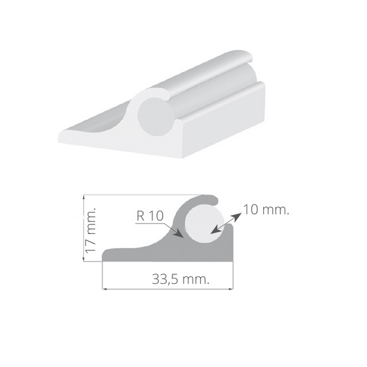 PROFILO IN PVC PER CUSCINERIA MT4