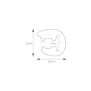 PROFILO L35 BIANCO MT 25