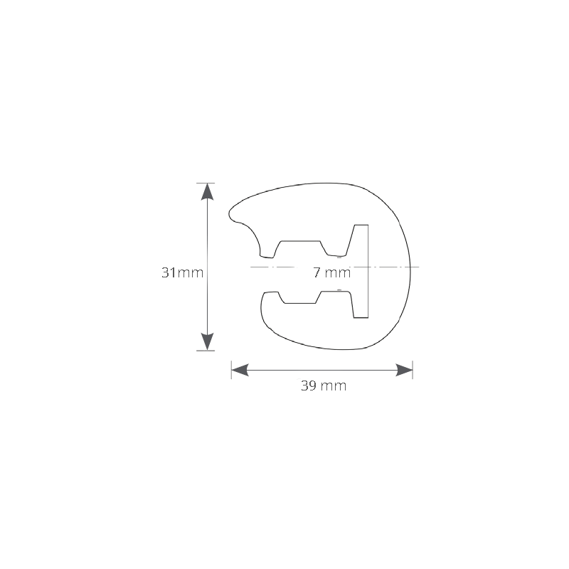 PROFILO L35 BIANCO MT 25