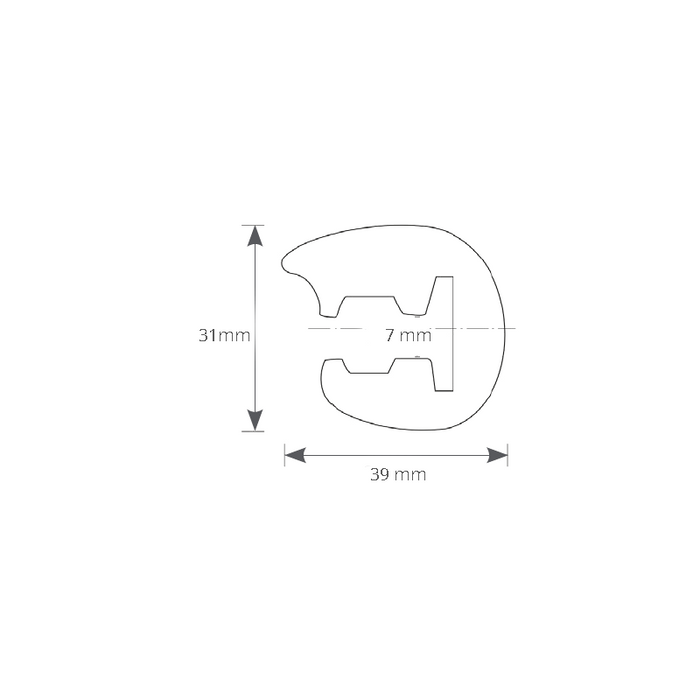 PROFILO L35 NERO MT 25