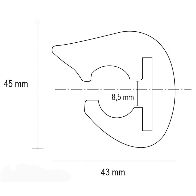PROFILO L45 BIANCO MT 25