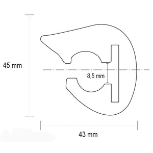 PROFILO L45 BIANCO MT 25
