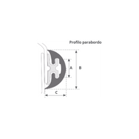 PROFILO RADIAL MM. 30 BIANCO MT.24