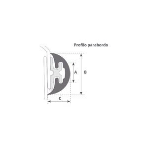 PROFILO RADIAL MM. 30 GRIGIO MT.16