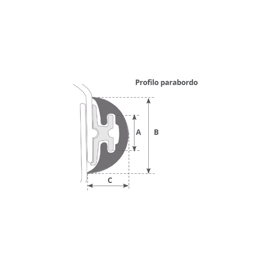 PROFILO RADIAL MM. 65 NERO MT.16