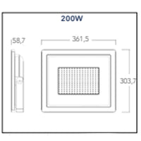 PROIETTORE FAN EUROPE LIGHTING LED-URANO-200
