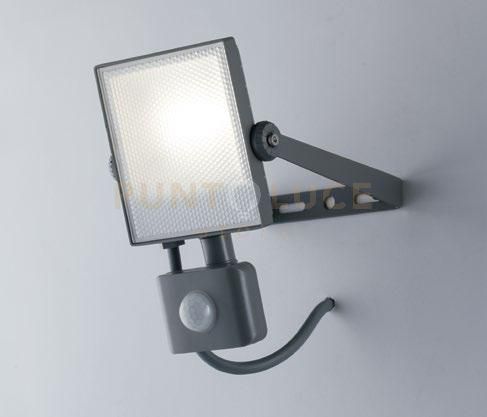 PROIETTORE LED ELIOS SILVER 10W 800LM 4000K IP44 CON SENSORE 19,8X11,7X5,9CM