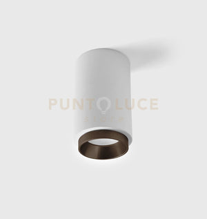 PROPILEI lampada da Soffitto 2 Anelli Alluminio e Bronzo d.7cm in alluminio e gesso attacco GU10