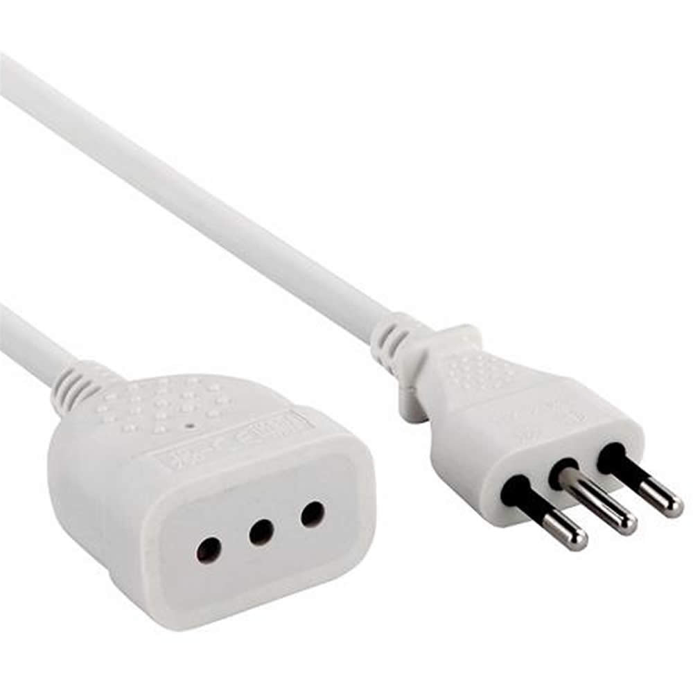 Prolunga elettrica spina 10 a e presa bivalente 10a lunghezza metri 3