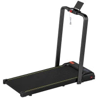 Tapis Roulant Pieghevole con Inclinazione Regolabile, Velocità 1-10 km/h, Display LED e Telecomando, Nero