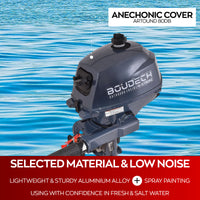 Krave 2.5 - Motore Marino Fuoribordo a Benzina 4 Tempi 72cc 2.5 Hp Gambo Corto per Gommoni Barche da Pesca