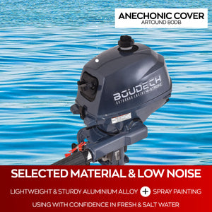 Krave 2.5 - Motore Marino Fuoribordo a Benzina 4 Tempi 72cc 2.5 Hp Gambo Corto per Gommoni Barche da Pesca