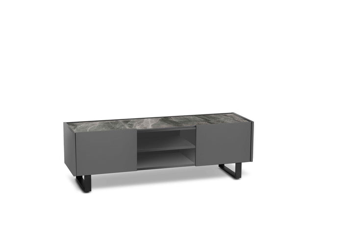 Pegaso - Mobile TV (140 x 40 x H 45 cm) in ceramica grigio scuro