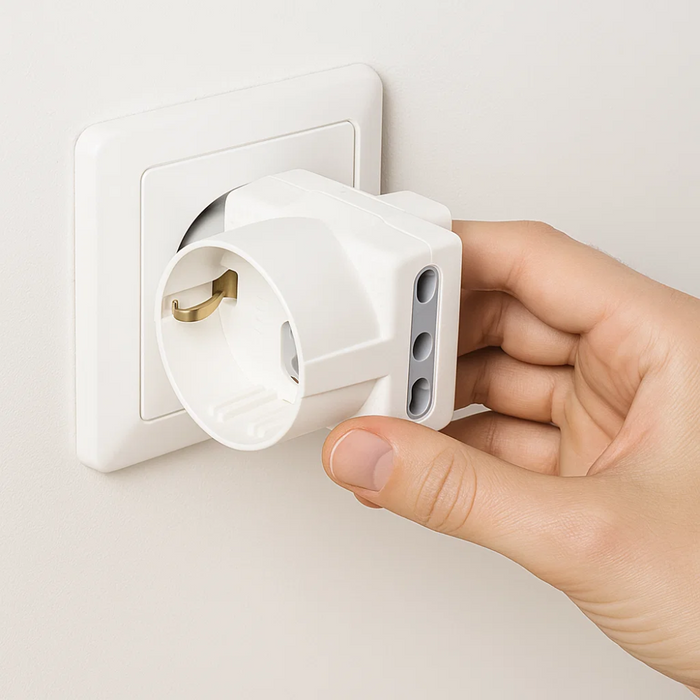 Adattatore bticino s3611de tris schuko e bipasso 10/16a bianco