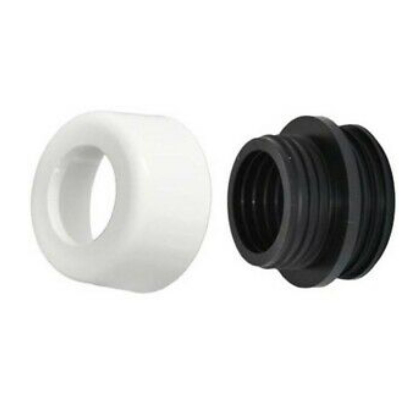 PUCCI MORSETTO COMBINATO PER CANOTTO WC DN 48-58 MM COMPLETO DI ROSONE IN PLASTICA BIANCO cod. PUC 80001330