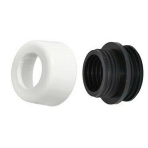 PUCCI MORSETTO COMBINATO PER CANOTTO WC DN 48-58 MM COMPLETO DI ROSONE IN PLASTICA BIANCO cod. PUC 80001330