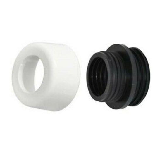 PUCCI MORSETTO COMBINATO PER CANOTTO WC DN 48-58 MM COMPLETO DI ROSONE IN PLASTICA BIANCO cod. PUC 80001330