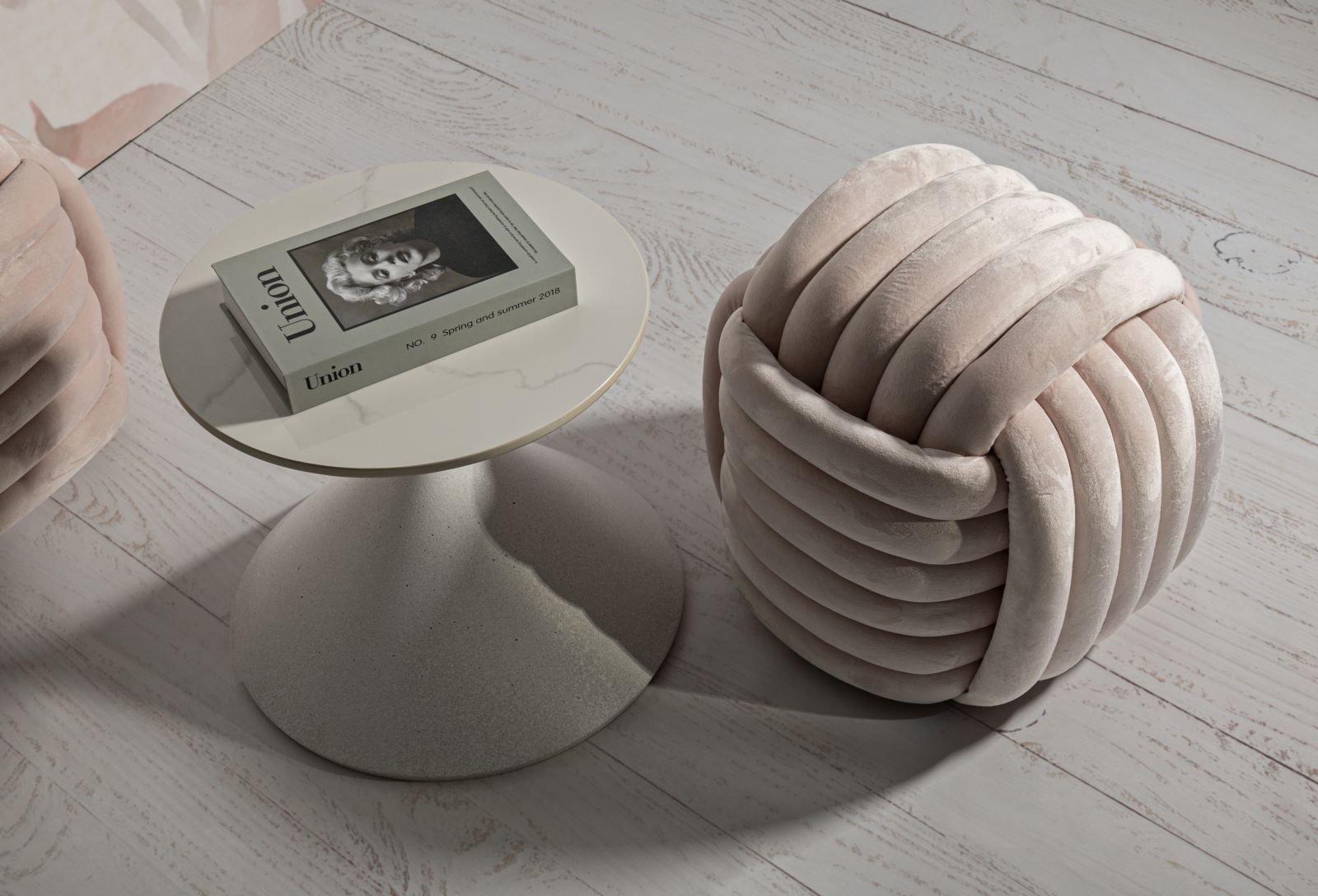 PUFF SOFTY ROSA CM 45X45X45