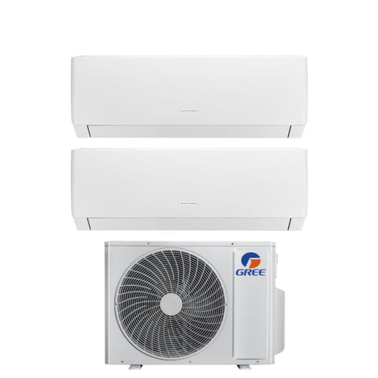 Condizionatore Gree Dual Split Inverter serie PULAR 12000+18000 con GWHD(24) R-32 Wi-Fi Integrato
