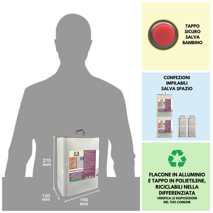 Smacchiatore per rimuovere graffiti PULIGRAFF LIQUIDO   5LTx4Pz