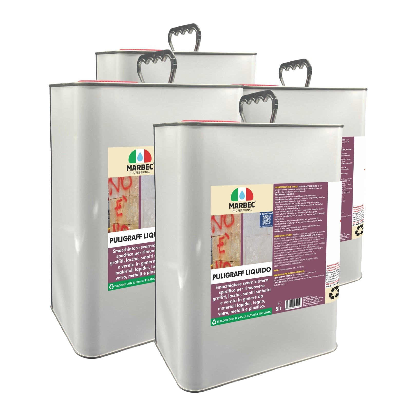 Smacchiatore per rimuovere graffiti PULIGRAFF LIQUIDO   5LTx4Pz