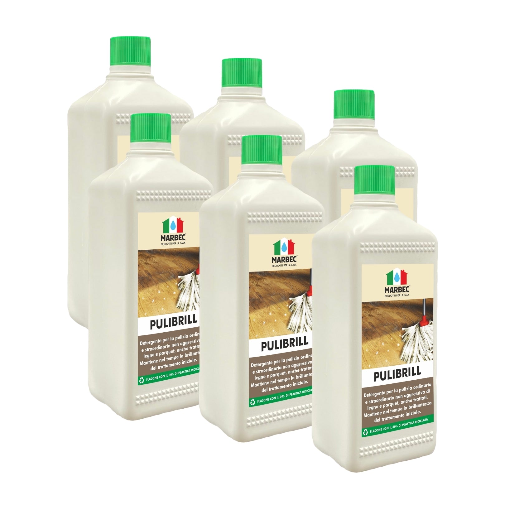 Come pulire il legno PULIBRILL   1LTx6Pz