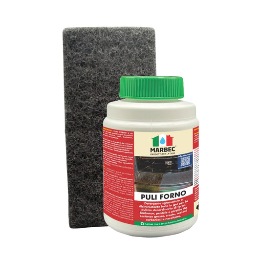Gel Disincrostante Forte per la pulizia di Forni e Barbecue PULI FORNO 1KG  + Tampone per Forno
