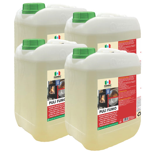 Detergente Rapido per Forni, Barbecue e Vetri Caminetti | PULI FUMO 5LTx4Pz