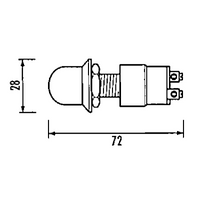 PULSANTE 30A CAPPUCCIO ROSSO