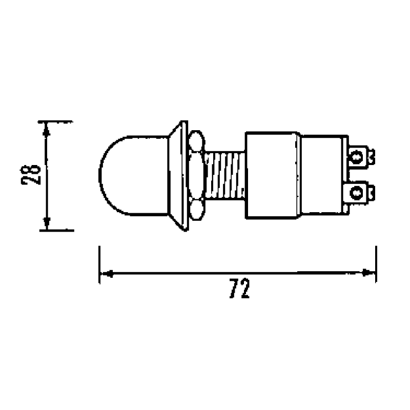 PULSANTE 30A CAPPUCCIO ROSSO