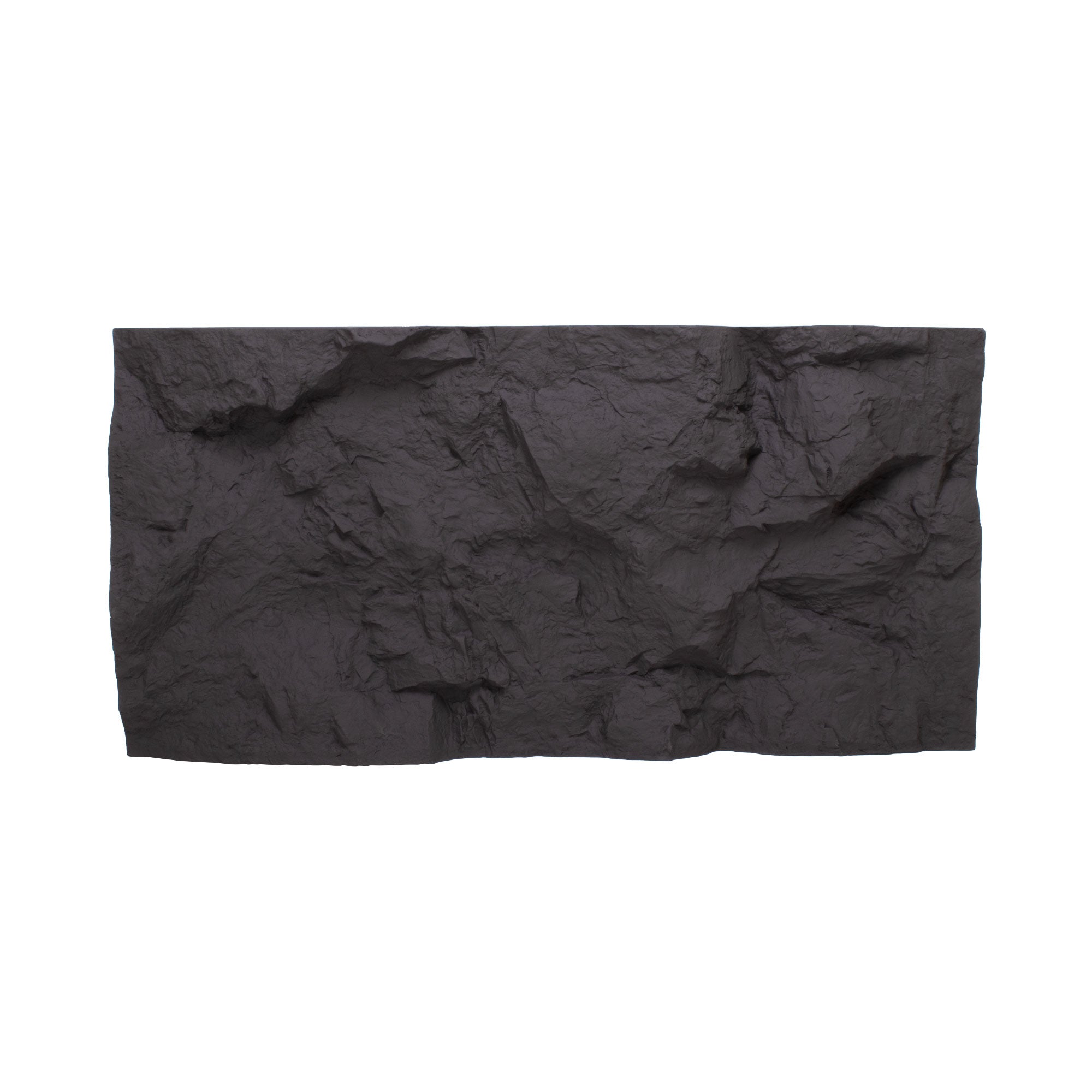 Rushmore - Set 2 pannelli decorativi 3D da parete 120x60x9 cm effetto pietra in PU Grigio Antracite