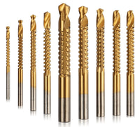 PUNTE ACCIAIO SET DA 9 TRAPANO PER FORARE TITANIO LEGNO FERRO FRESARE FILETTARE