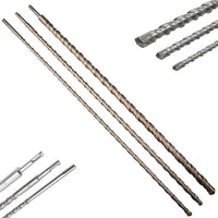 PUNTE PER TRAPANO DEMOLITORE MARTELLO 3 PZ 1000 MM ATTACCO SDS PLUS 100CM X MURO