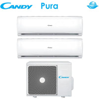 Climatizzatore Condizionatore Candy Dual Split Inverter serie PURA 9+9 con CY-2T14AOUT R-32 Wi-Fi Integrato 9000+9000