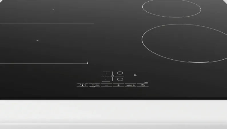 Piano Cottura a Induzione Bosch Serie 4 PVS611BB6E 4 Fuochi 60 Cm in Vetroceramica Nero (LxP): 59x52 TouchSelect PowerBoost CombiZone