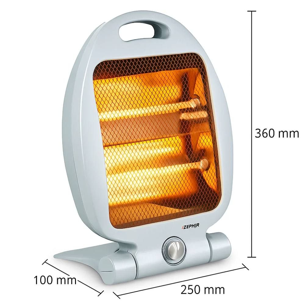 Zephir stufa elettrica al quarzo hzq850c 800-400w portatile sicurezza