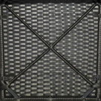 Set Tavolo e Sedie da Giardino 7 Pezzi in PE Rattan e Legno con Cuscini Morbidi, Nero