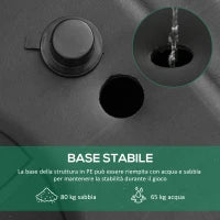 Canestro Basket Altezza Regolabile 160-305cm, Base con Ruote e Struttura in Acciaio, Tabellone in PVC Trasparente