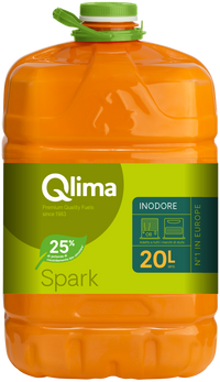 Combustibile per stufe Spark 20 lt, inodore con 25% da fonti rinnovabili, adatto a tutte le marche di stufe a combustibile