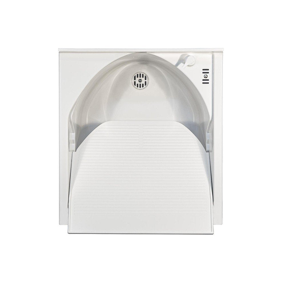 Mobile lavatoio 50x45 cm bianco con vasca in termoplastico, fondo salvagoccia e asse in termoplastico | Lavella