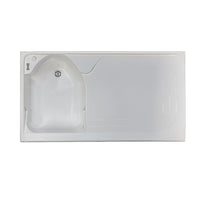 Mobile lavatoio 60x109 cm bianco con vasca in termoplastico, fondo salvagoccia e asse in termoplastico | Lavella