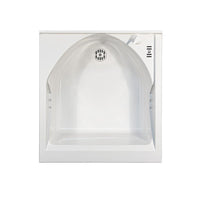 Mobile lavatoio 50x45 cm bianco con vasca in termoplastico, fondo salvagoccia e asse in termoplastico | Lavella