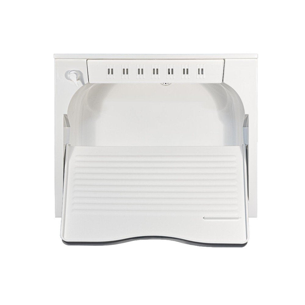 Mobile lavatoio 50x60 cm bianco con vasca in termoplastico, fondo salvagoccia e asse in termoplastico | Lavella