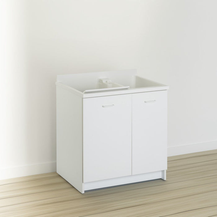 Mobile lavatoio 60x80 cm bianco con vasca in termoplastico e asse in termoplastico | Edilla