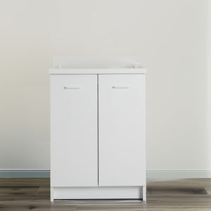 Mobile lavatoio 60x60 cm bianco con vasca in termoplastico e asse in termoplastico | Edilla