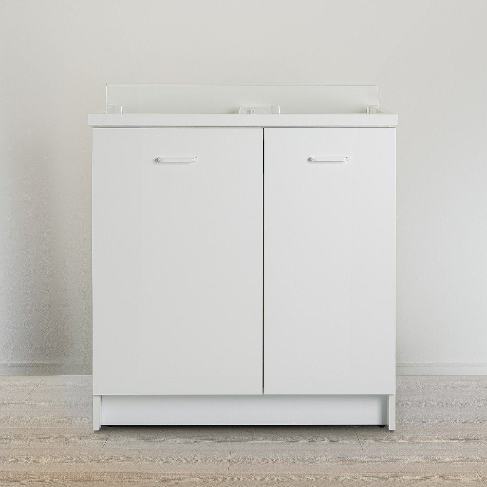 Mobile lavatoio 60x80 cm bianco con vasca in termoplastico e asse in termoplastico | Edilla