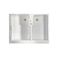 Mobile lavatoio 60x80 cm bianco con vasca in termoplastico, fondo salvagoccia e asse in termoplastico | Lavella