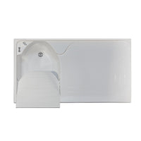 Mobile lavatoio 60x109 cm bianco con vasca in termoplastico, fondo salvagoccia e asse in termoplastico | Lavella